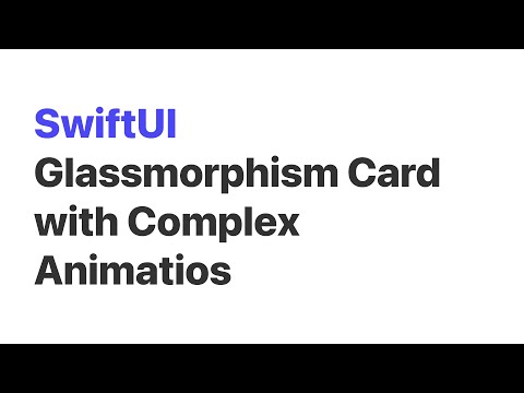 Creating Glassmorphism card with complex background animations using SwiftUI & Rive.App!