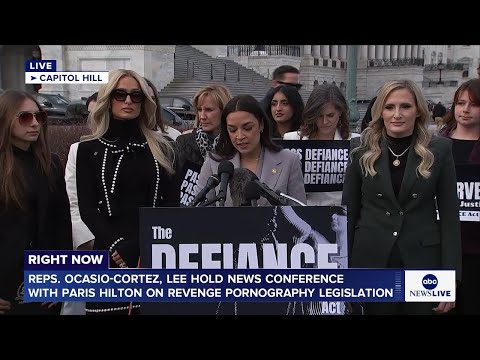 Reps. Ocasio-Cortez, Lee hold news conference with Paris Hilton on revenge pornography legislation