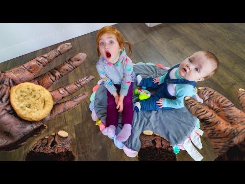 Did Bigfoot Eat my cookie? Adley and Baby Brother find HIDDEN PRESENTS!! Video