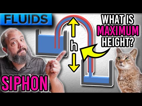 Find Max Height for a Siphon – Bernoulli and Continuity Equation Example Problem