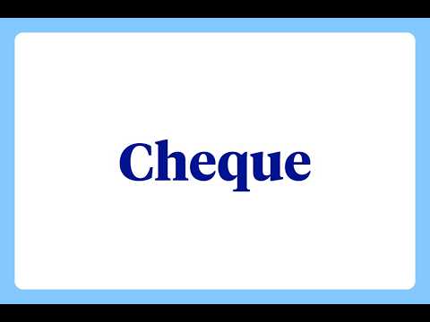 ¿Qué es un cheque?
