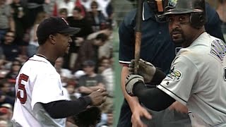Vaughn's clutch hit off Pedro in the 8th
