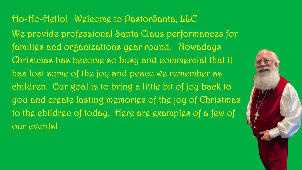 Promotional video thumbnail 1 for PastorSanta, LLC