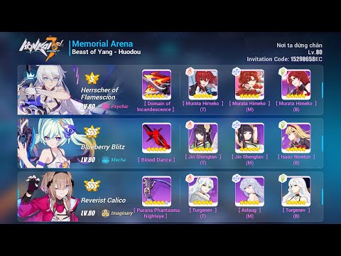 Honkai Impact 3 SEA | Memorial Arena Master | Huodou 38336/31946 | HoF BB RC