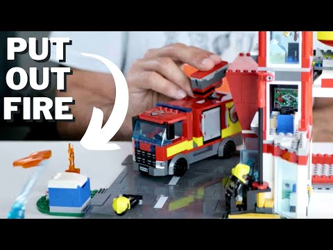 An Actual Working Fire Truck to Put Out Fires: LEGO City Fire Station 60320 Review