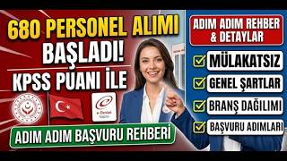 Aile ve Sosyal Hizmetler Bakanlığı 680 Mülakatsız Personel Alımı | Adı