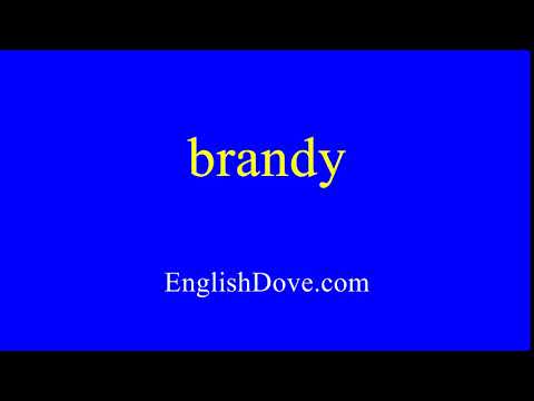 How to pronounce brandy in American English.