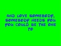 Love Somebody- Mandisa and TobyMac (w/ Lyrics)