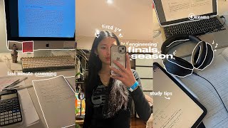 ENGINEERING FINALS SEASON ✮🖇.𖦹🗒 study vlog, cramming, tips, academic validation