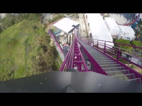 DC Rivals Hyper Coaster Backwards POV