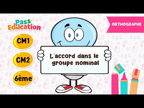 L'accord dans le groupe nominal - CM1, CM2 et 6ème - Vidéo pédagogique