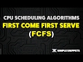 First Come First Serve FCFS CPU Scheduling Algorithm Operating Systems
