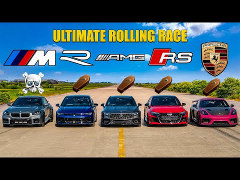 BMW M2 vs GT4 RS vs A45 AMG vs RS3 vs Golf R – Ultimate Rolling Race #ultimate #rolling #race