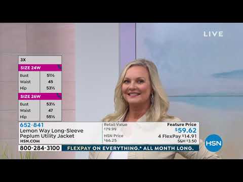 Lemon Way LongSleeve Peplum Utility Jacket