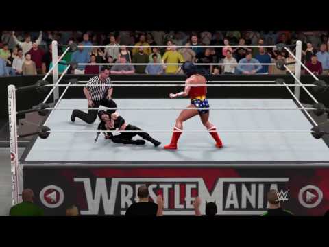 WWE 2K17 Wonder Woman vs. X-23 - Ironman Match
