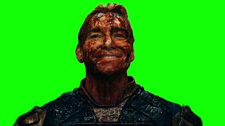 Bloody Homelander smiling — The Boys green screen