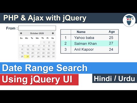PHP Ajax Date Range Search Tutorial in Hindi Urdu