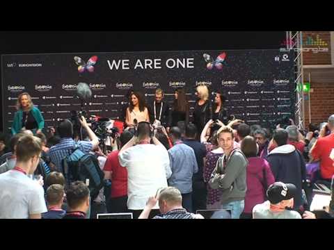 Austria - Natália Kelly - Press meeting at EuroClub (Malmö 2013)