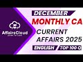 Monthly Current Affairs December 2025 English AffairsCloud Top 100