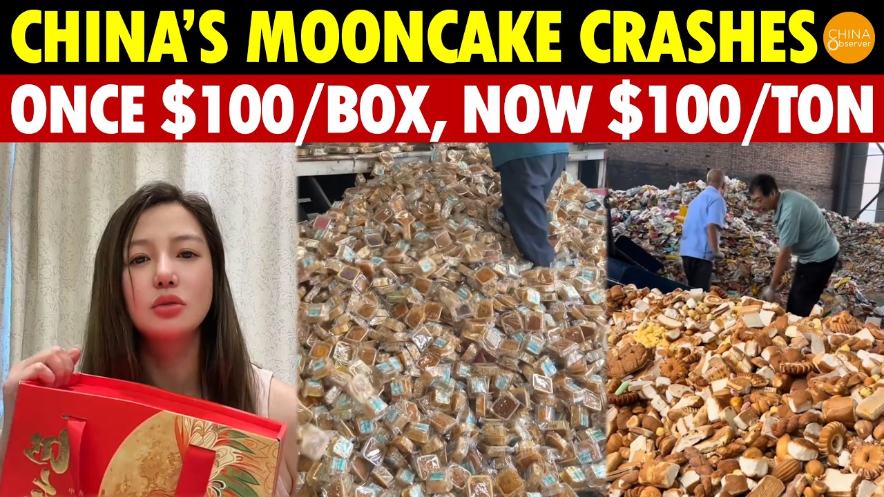 From $100 a Box to $100 a Ton in Days! China’s Unsold Mooncakes Sent for Recycling
