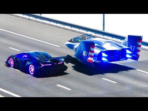 Lamborghini Veneno GTR Concept vs Blue Flacon at Drag Race 20 KM
