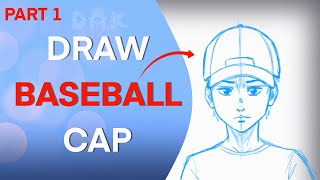 How to Draw a Baseball Cap Part 1 (Front View) | Procreate Digital Art