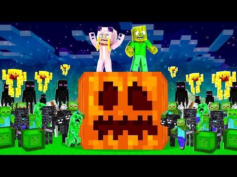 1000 MONSTER vs. HALLOWEEN BASE! ✿ Minecraft