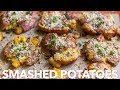 Crispy SMASHED POTATOES -  Easy Side Dish!
