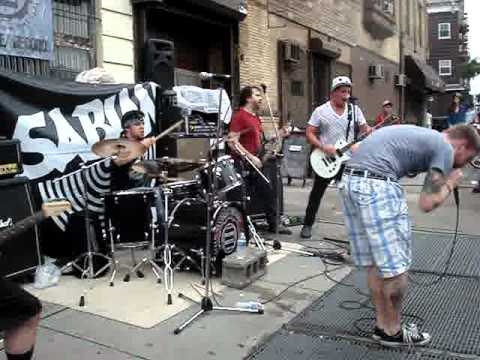 The SmashUp Live in front of SweatShop Rehearsal Studios in Williamsburg, Brooklyn