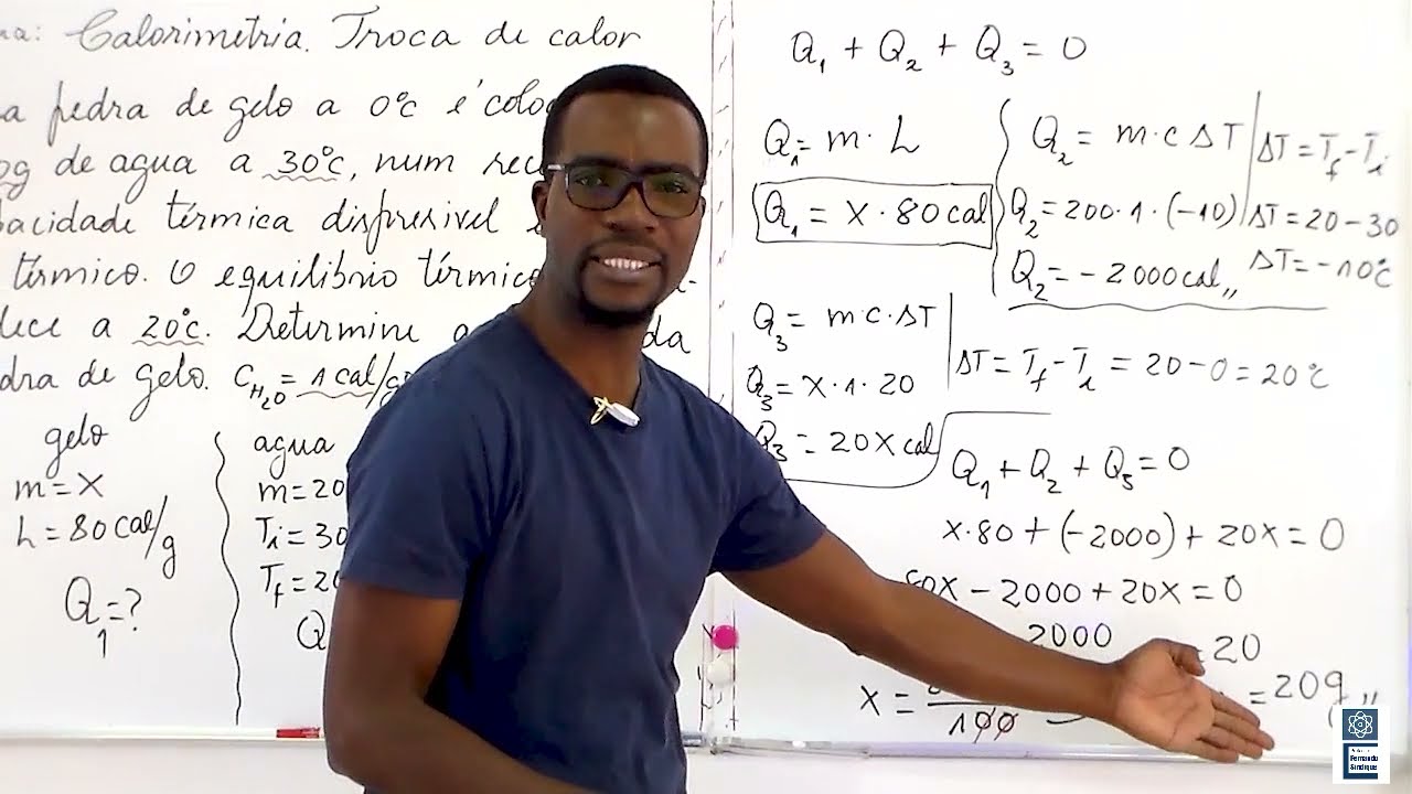 Calorimetria - Aula 14 (Exercício Troca de calor com mudança de fase)