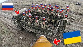 Ukrainian FPV Drones Destroyed a Truck Full of Russian Troops!