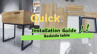 SKU 1200349 Nightstand Assembly Tutorial | Easy Bedside Table Setup