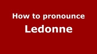 How to pronounce Ledonne