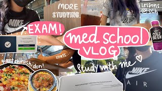 exam week 📚 med student vlog 📅 productive study with me @ library + FOOD 🍚 | NUS study vlog 🧠