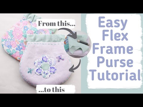 Easy Flex Frame Purse Tutorial- Hand Sewing, English Paper Piecing and Embroidery