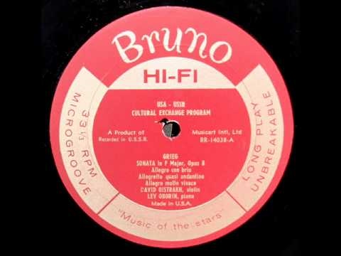 Grieg / David Oistrakh / Lev Oborin, 1959: Sonata No. 1 in F major, Op. 8 - Movement 1