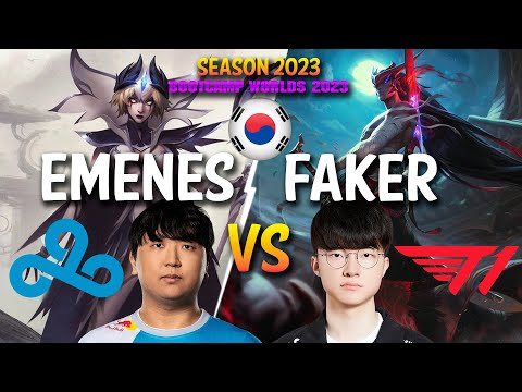 C9 EMENES vs T1 Faker - EMENES LEBLANC vs Faker YONE Mid - Patch 13.19 KR Ranked