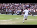 Incredible flexibility from Novak Djokovic as he does the splits