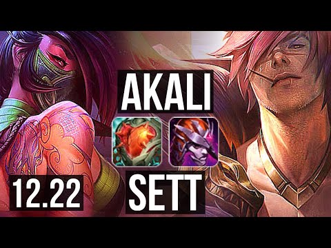 AKALI vs SETT (TOP) | 2.9M mastery, 5/1/4, 400+ games | KR Diamond | 12.22