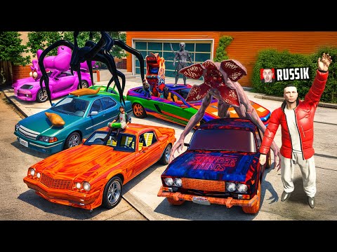 I STEAL ALL THE STRANGER THINGS CARS IN GTA 5 RP!😈🚗