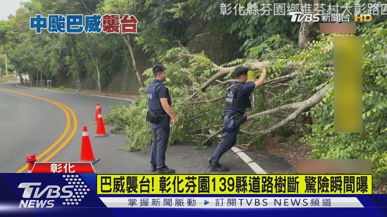 影音/巴威颱風肆虐!疑風太大「貨從天降」聯結車貨物飛落高架 砸2車