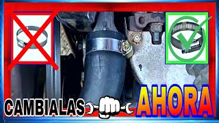 MANGUERAS de 🔥RADIADOR🔥/ CAMBIA las ABRAZADERAS YA‼️
