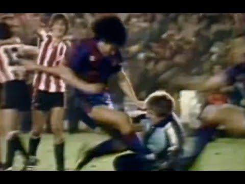 Maradona's Crazy Fight! vs Athletic Bilbao 0-1 (1983/84 Copa del Rey Final)