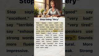 Stop Using "Very" | English Reading and Listening Practice #englishforbeginners #easyenglish
