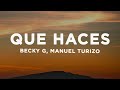 Becky G, Manuel Turizo - QUE HACES (Letra/Lyrics)