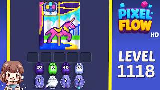 Pixel Flow Level 1118 Solution Walkthrough