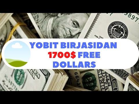 YOBIT BIRJASIDAN 1700$ FREE DOLLARS