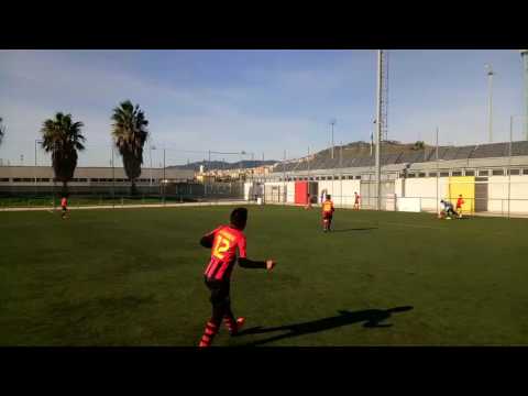 Calentamiento del alevín B contra el arrabal calaf en su casa