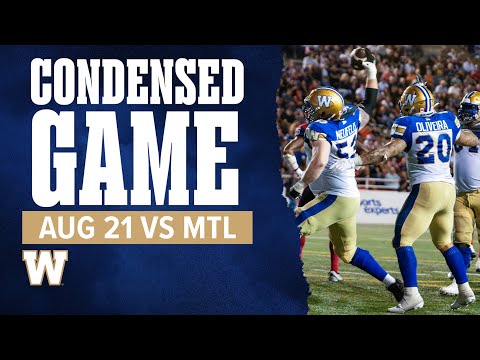 CONDENSED GAME | Winnipeg Blue Bombers vs Montreal Alouettes | Week 12 (08-21-25)
