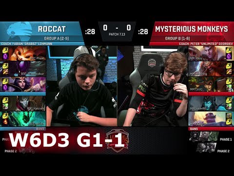 ROCCAT vs Mysterious Monkeys | Game 1 S7 EU LCS Summer 2017 Week 6 Day 3 | ROC vs MM G1 W6D3